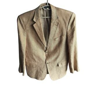 Paul Fredrick Linen Sport Coat Jacket Men Size 42 R Spring Summer Weight Dapper